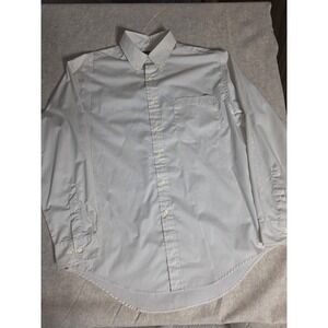 Puritan Mens Wrinkle Resistant Button Down Shirt Stone Tan Long Sleeve Medium